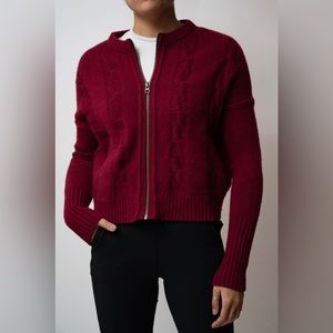 Dark red knit sweater